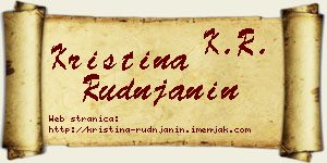 Kristina Rudnjanin vizit kartica